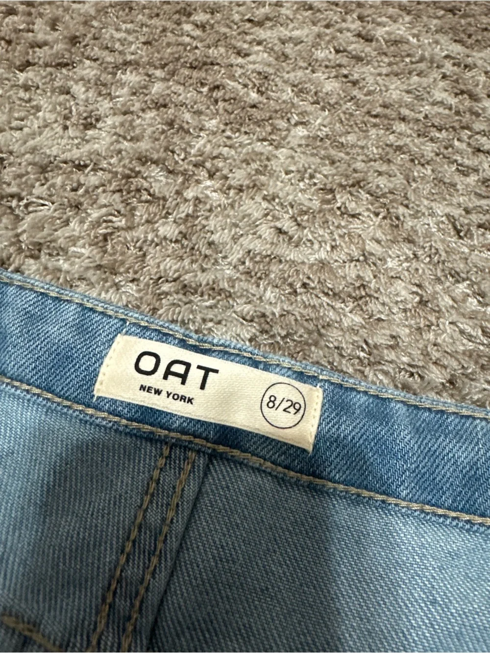 Oat New York 7in jort with tie front